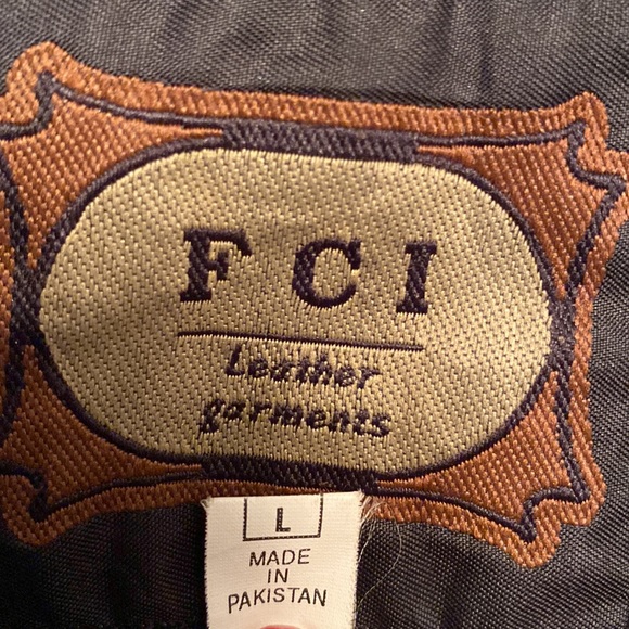 Vintage Heavyweight Leather Coat By F C I Leather Garments. See Pics! SZ L - Picture 13 of 15